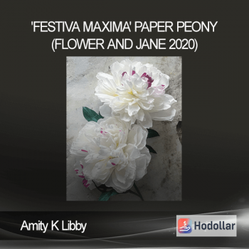 Amity K Libby - 'Festiva Maxima' Paper Peony (Flower and Jane 2020)