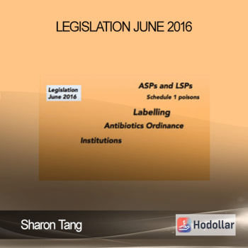 Sharon Tang - Legislation June 2016