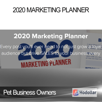 Pet Business Owners - 2020 Marketing Planner